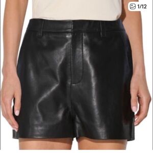 House of Harlow 1960 Faux Leather High Waist Shorts